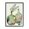 Stupell Industries Fern Foliage in Green Glass Jugs Nautical Seashells Framed Wall Art
